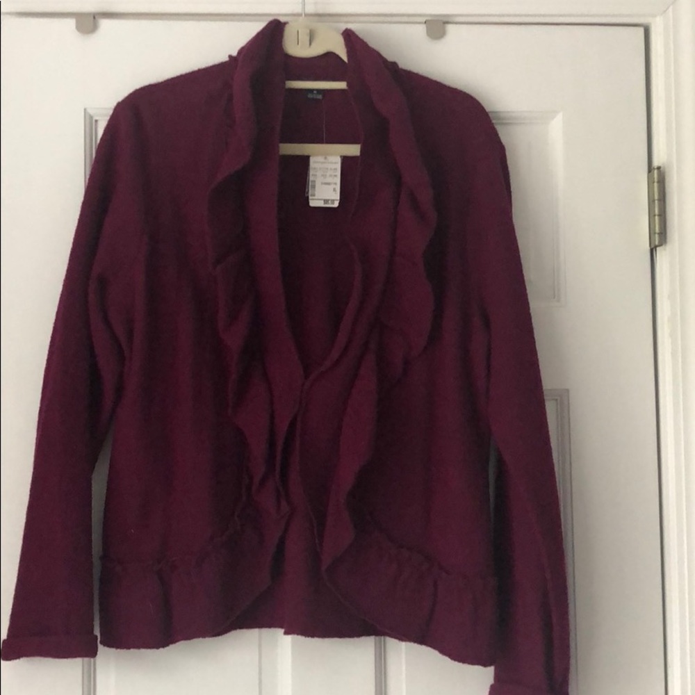 Brand new w/ tags sweater blazer. Maroon. Size XL